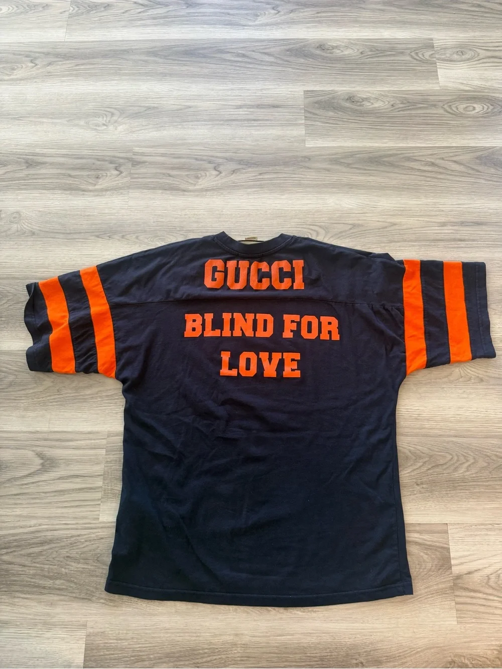 Gucci Navy and Orange '25 Eschatology' Short Sleeve Tee